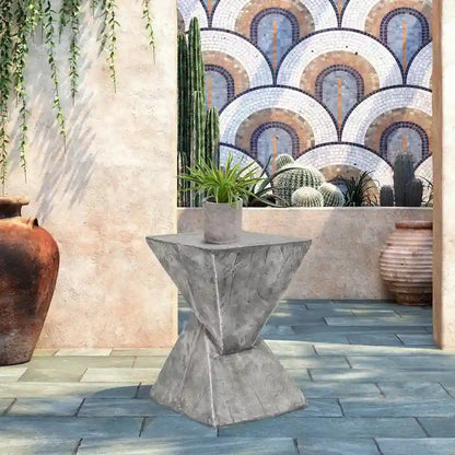 Table d'appoint sablier Concrete – Intérieur/extérieur, 32 cm L x 46 cm H