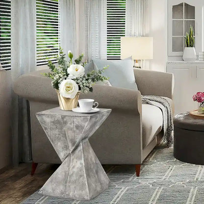 Table d'appoint sablier Concrete – Intérieur/extérieur, 32 cm L x 46 cm H