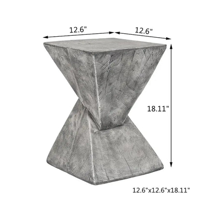 Table d'appoint sablier Concrete – Intérieur/extérieur, 32 cm L x 46 cm H