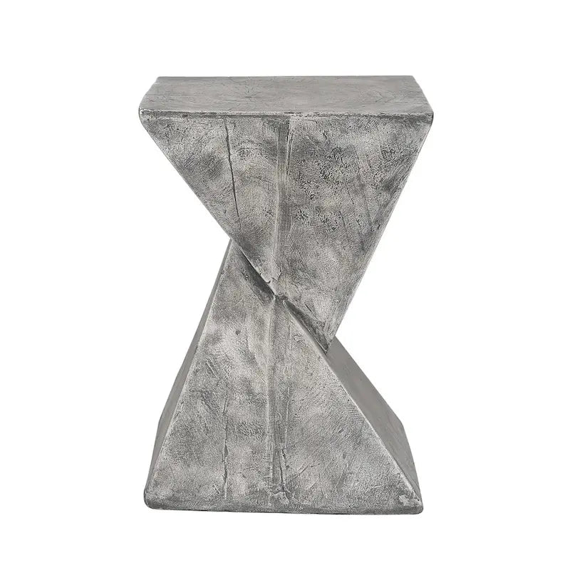 Table d'appoint sablier Concrete – Intérieur/extérieur, 32 cm L x 46 cm H