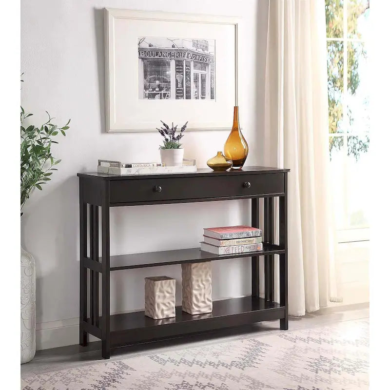 Console 1 tiroir avec 3 étagères – Style contemporain, plusieurs finitions
