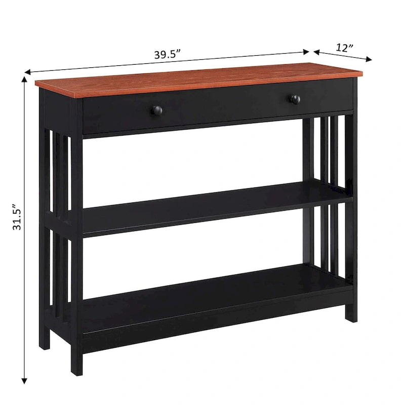 Console 1 tiroir avec 3 étagères – Style contemporain, plusieurs finitions