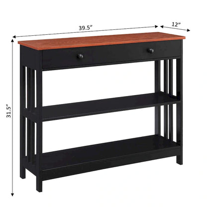 Console 1 tiroir avec 3 étagères – Style contemporain, plusieurs finitions
