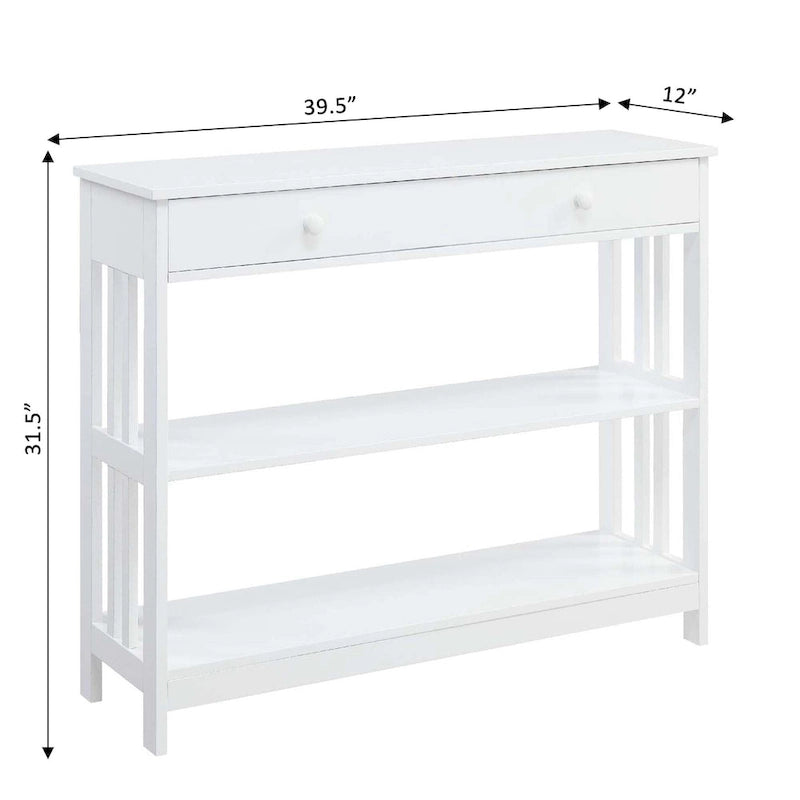Console 1 tiroir avec 3 étagères – Style contemporain, plusieurs finitions