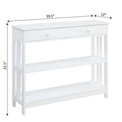 Console 1 tiroir avec 3 étagères – Style contemporain, plusieurs finitions