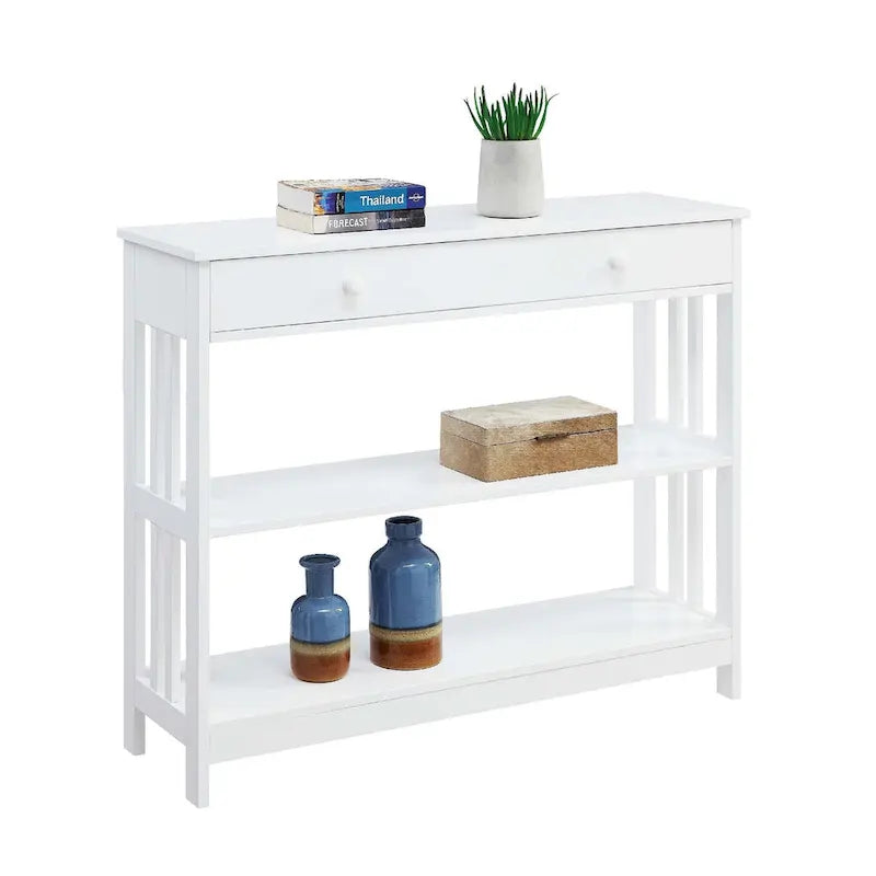 Console 1 tiroir avec 3 étagères – Style contemporain, plusieurs finitions