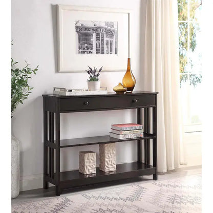 Console 1 tiroir avec 3 étagères – Style contemporain, plusieurs finitions