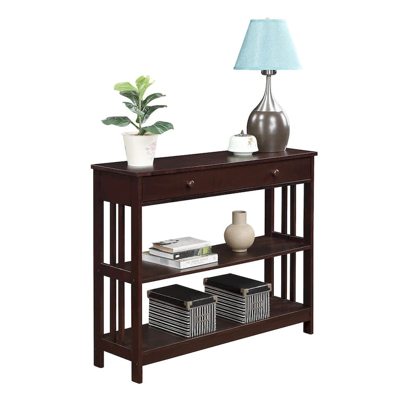 Console 1 tiroir avec 3 étagères – Style contemporain, plusieurs finitions