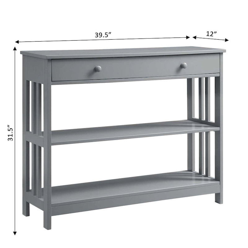 Console 1 tiroir avec 3 étagères – Style contemporain, plusieurs finitions