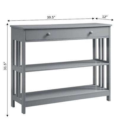 Console 1 tiroir avec 3 étagères – Style contemporain, plusieurs finitions