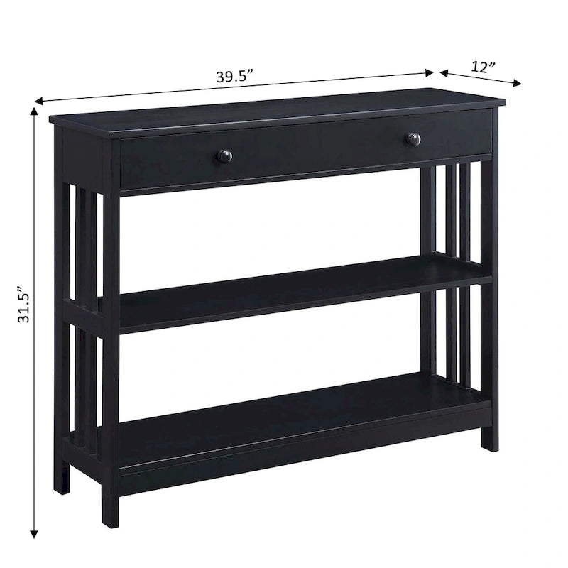 Console 1 tiroir avec 3 étagères – Style contemporain, plusieurs finitions