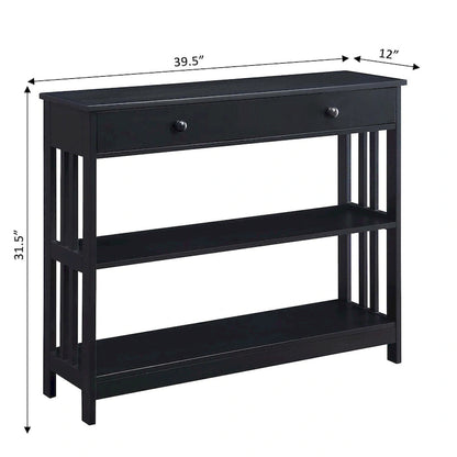 Console 1 tiroir avec 3 étagères – Style contemporain, plusieurs finitions