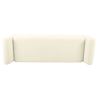 Banc de rangement moderne Sherpa avec pieds en bois – 60" de large, plusieurs couleurs