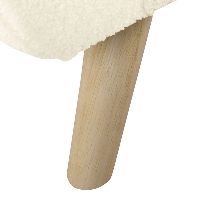 Banc de rangement moderne Sherpa avec pieds en bois – 60" de large, plusieurs couleurs