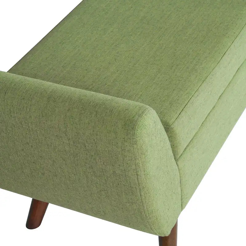 Banc de rangement moderne Sherpa avec pieds en bois – 60" de large, plusieurs couleurs