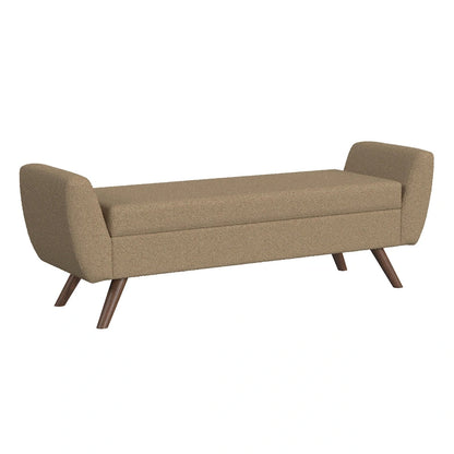 Banc de rangement moderne Sherpa avec pieds en bois – 60" de large, plusieurs couleurs