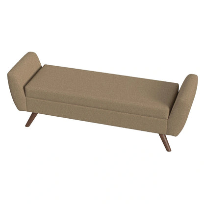 Banc de rangement moderne Sherpa avec pieds en bois – 60" de large, plusieurs couleurs