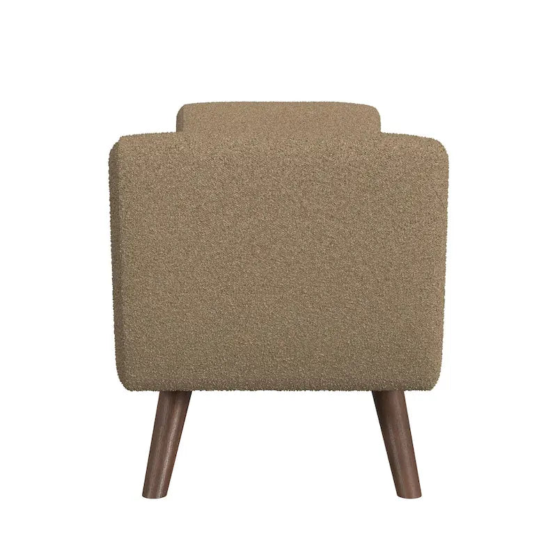 Banc de rangement moderne Sherpa avec pieds en bois – 60" de large, plusieurs couleurs