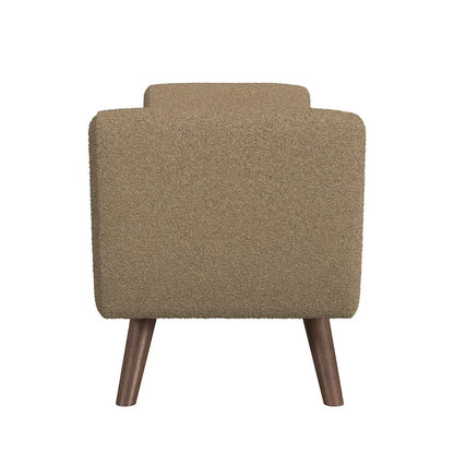 Banc de rangement moderne Sherpa avec pieds en bois – 60" de large, plusieurs couleurs