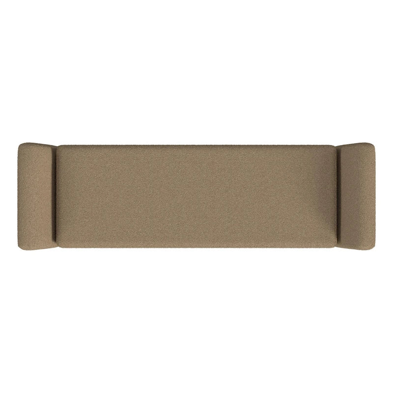 Banc de rangement moderne Sherpa avec pieds en bois – 60" de large, plusieurs couleurs