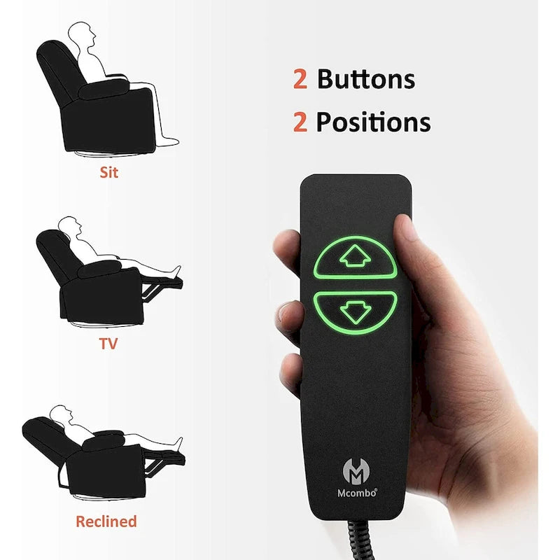 Grand fauteuil inclinable, pivotant, berçant et coulissant avec massage et chaleur – Similicuir