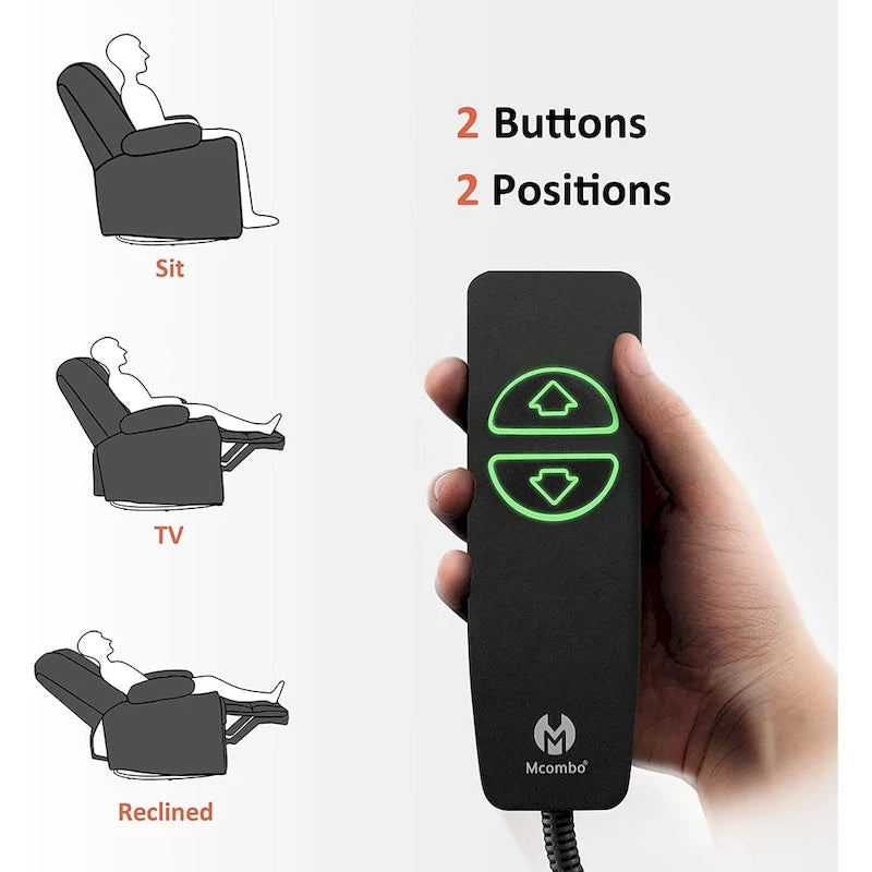 Grand fauteuil inclinable, pivotant, berçant et coulissant avec massage et chaleur – Similicuir