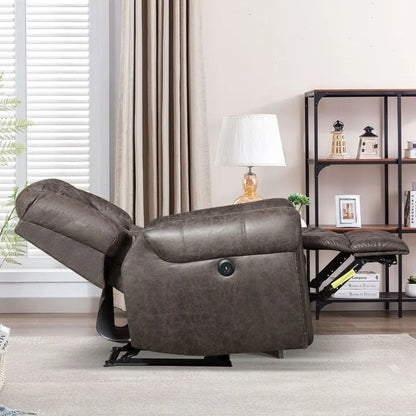 Fauteuil inclinable électrique en cuir respirant avec port USB pour salon et salle de cinéma