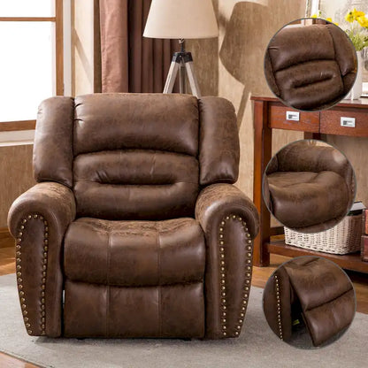 Fauteuil inclinable électrique en cuir respirant avec port USB pour salon et salle de cinéma