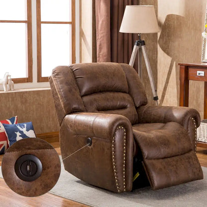 Fauteuil inclinable électrique en cuir respirant avec port USB pour salon et salle de cinéma