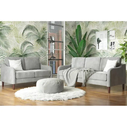 Canapé 3 places en velours avec accoudoirs incurvés – Capacité 272 kg, 188 cm (L) x 80 cm (l) x 86 cm (H)