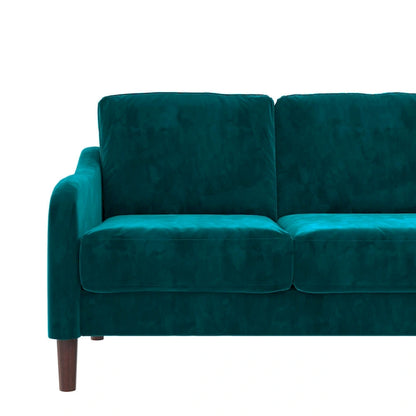 Canapé 3 places en velours avec accoudoirs incurvés – Capacité 272 kg, 188 cm (L) x 80 cm (l) x 86 cm (H)