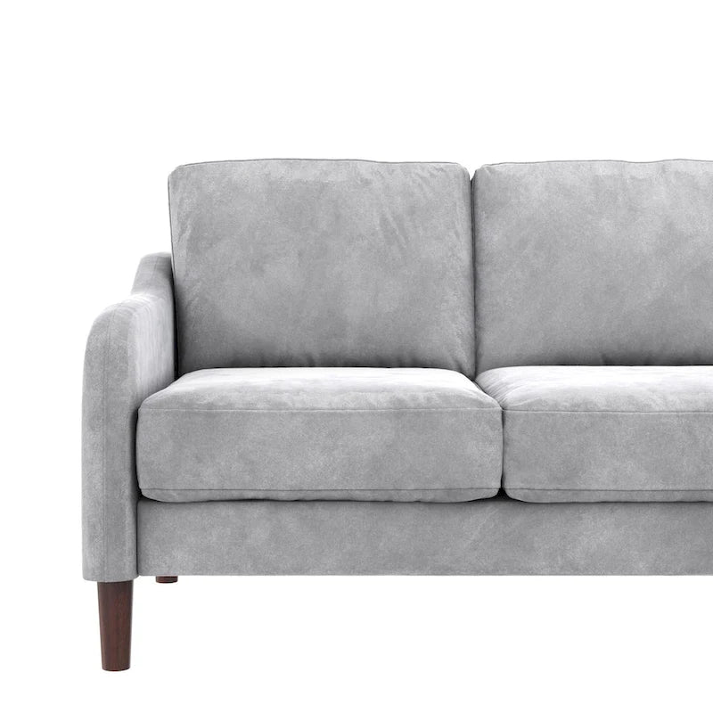 Canapé 3 places en velours avec accoudoirs incurvés – Capacité 272 kg, 188 cm (L) x 80 cm (l) x 86 cm (H)