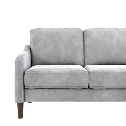 Canapé 3 places en velours avec accoudoirs incurvés – Capacité 272 kg, 188 cm (L) x 80 cm (l) x 86 cm (H)