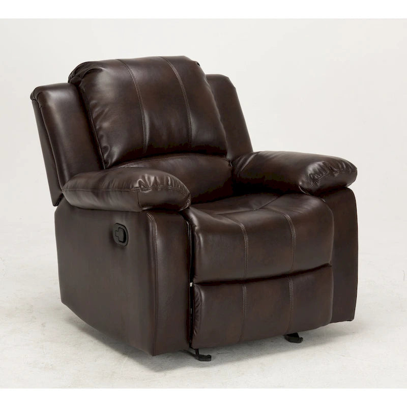 Fauteuil inclinable, planeur et basculeur en similicuir – Plusieurs couleurs, capacité de 150 kg