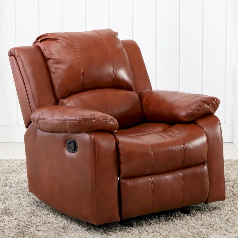 Fauteuil inclinable, planeur et basculeur en similicuir – Plusieurs couleurs, capacité de 150 kg