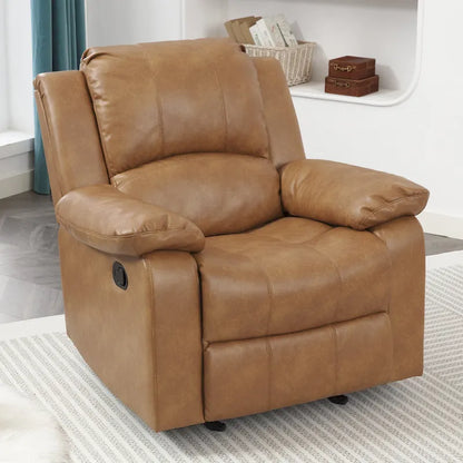 Fauteuil inclinable, planeur et basculeur en similicuir – Plusieurs couleurs, capacité de 150 kg