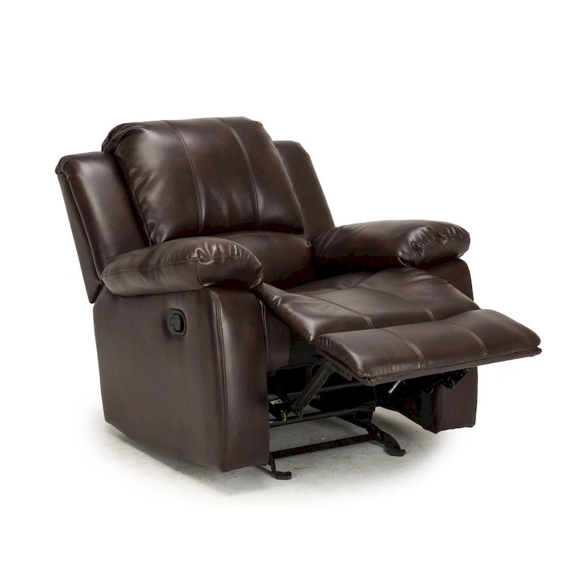 Fauteuil inclinable, planeur et basculeur en similicuir – Plusieurs couleurs, capacité de 150 kg