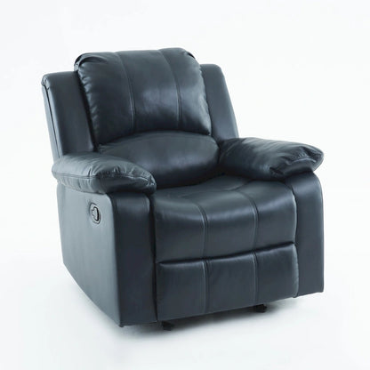 Fauteuil inclinable, planeur et basculeur en similicuir – Plusieurs couleurs, capacité de 150 kg