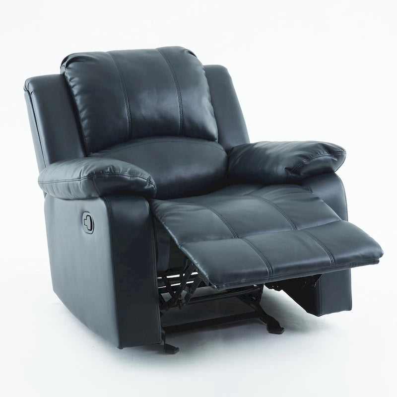 Fauteuil inclinable, planeur et basculeur en similicuir – Plusieurs couleurs, capacité de 150 kg