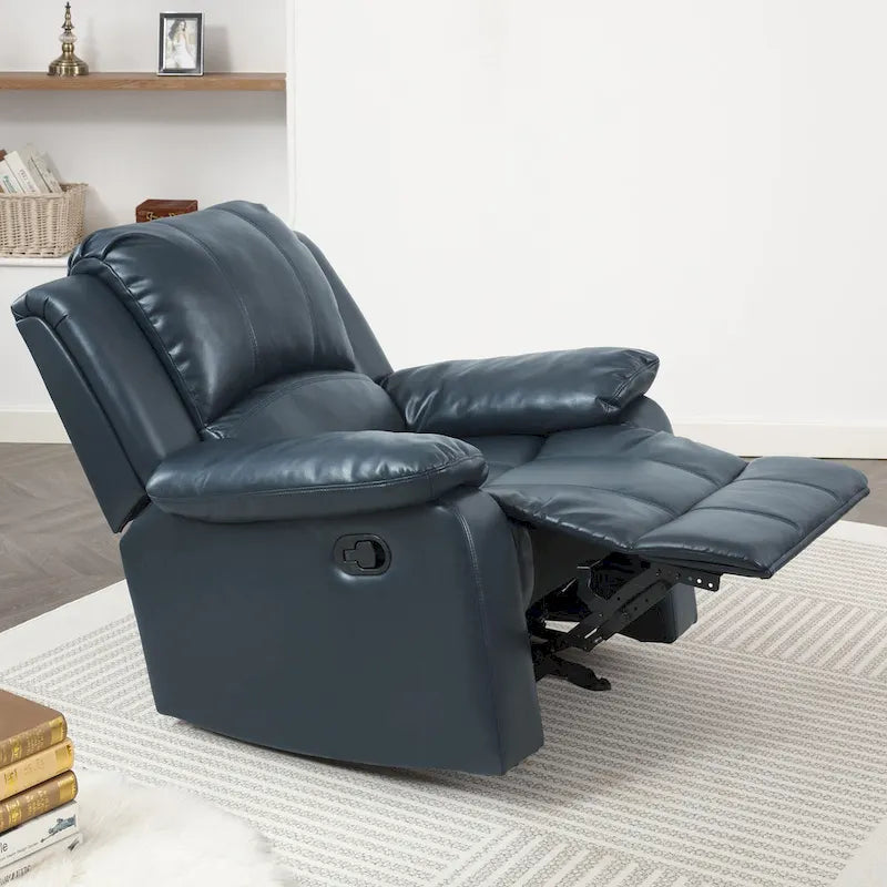 Fauteuil inclinable, planeur et basculeur en similicuir – Plusieurs couleurs, capacité de 150 kg