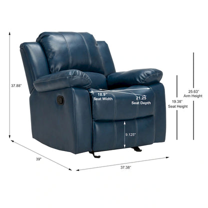Fauteuil inclinable, planeur et basculeur en similicuir – Plusieurs couleurs, capacité de 150 kg