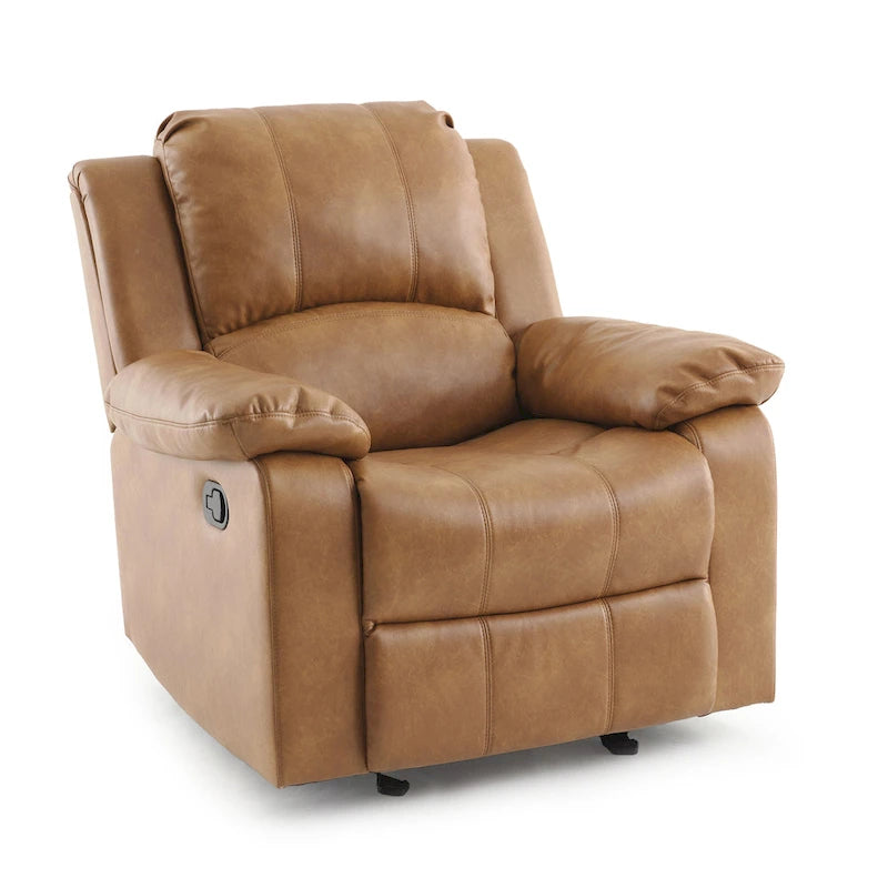 Fauteuil inclinable, planeur et basculeur en similicuir – Plusieurs couleurs, capacité de 150 kg