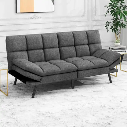 Canapé-lit futon, canapé convertible moderne avec accoudoirs réglables pour studio, bureau, appartement, petit salon