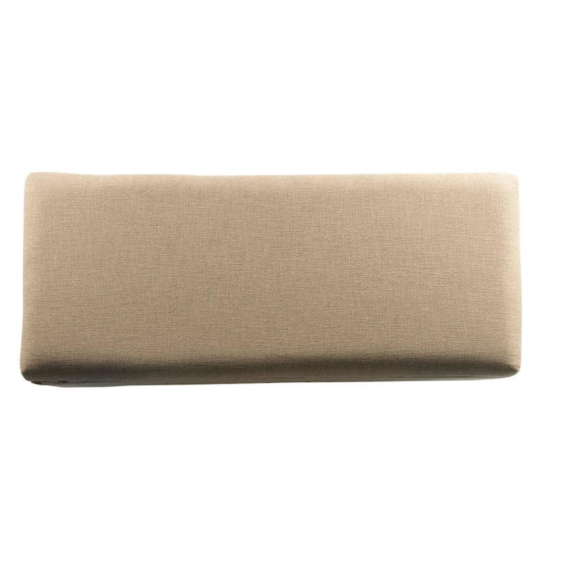 Banc de rangement capitonné avec clous décoratifs en bronze, couvercle à charnière et pieds en bois – Plusieurs coloris