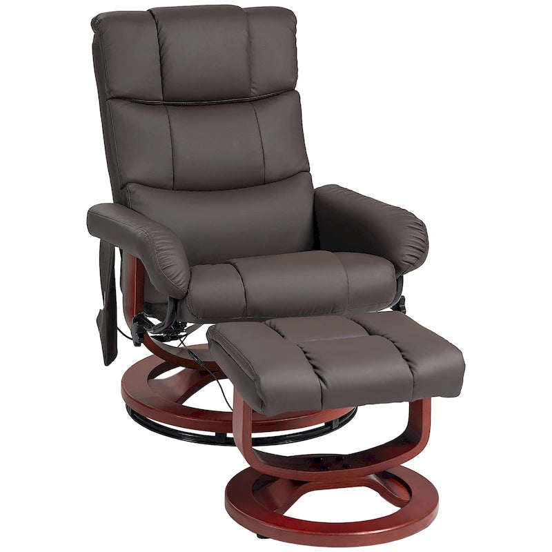 Fauteuil inclinable avec ottoman, fauteuil inclinable électrique en similicuir