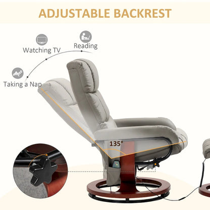 Fauteuil inclinable avec ottoman, fauteuil inclinable électrique en similicuir