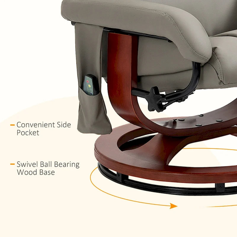 Fauteuil inclinable avec ottoman, fauteuil inclinable électrique en similicuir