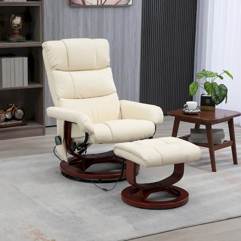 Fauteuil inclinable avec ottoman, fauteuil inclinable électrique en similicuir
