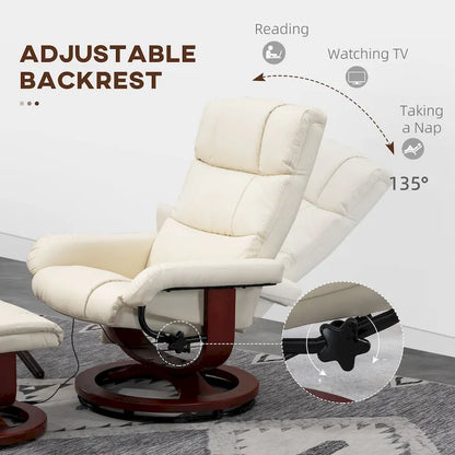 Fauteuil inclinable avec ottoman, fauteuil inclinable électrique en similicuir