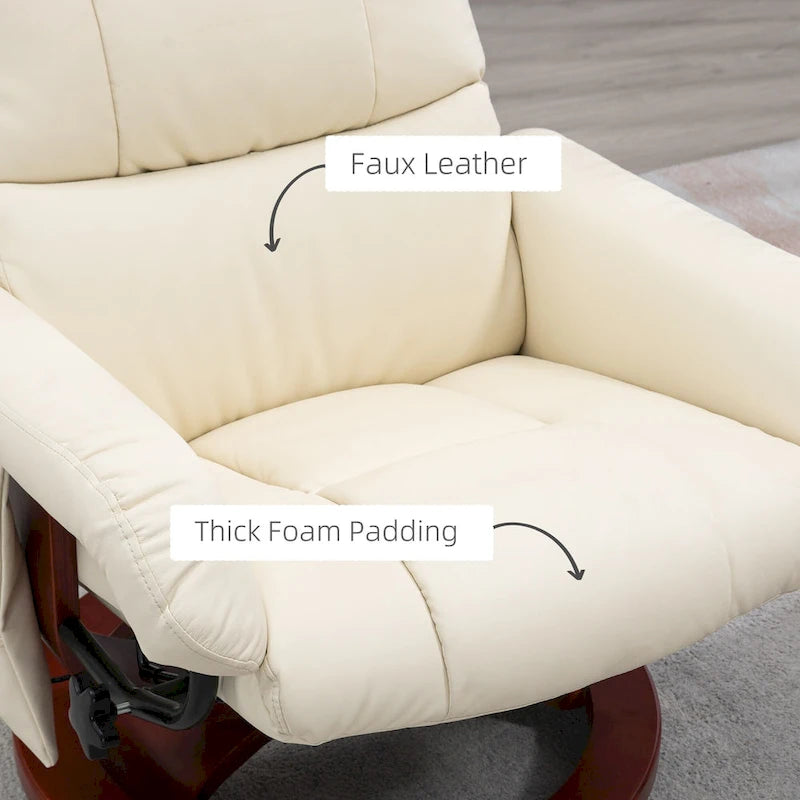 Fauteuil inclinable avec ottoman, fauteuil inclinable électrique en similicuir